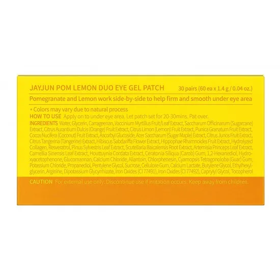 JayJun Pom Lemon Duo Eye Gel Patch 60stk