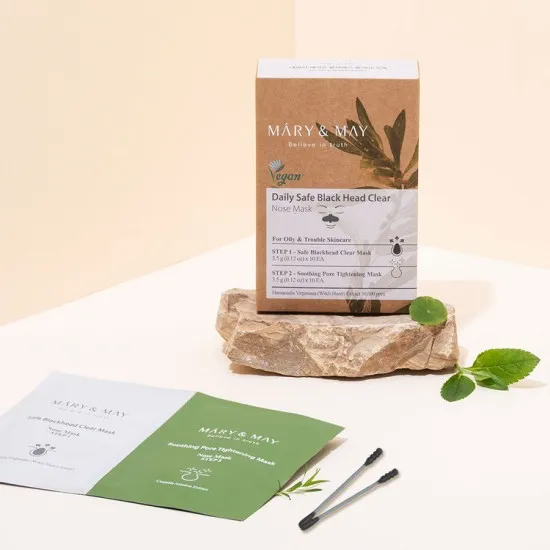 Mary & May Daily Safe Blackhead Clear Nose Pack 10stk