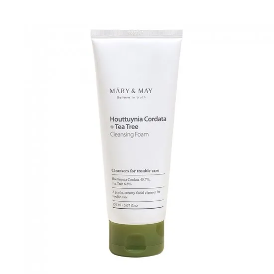 Mary & May Houttuynia Cordata + Tea Tree Cleansing Foam 150ml Mary & May Houttuynia Cordata + Tea Tree Cleansing Foam 150ml
