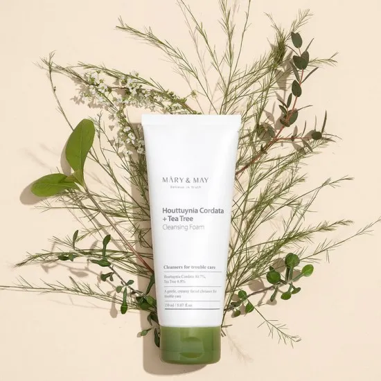 Mary & May Houttuynia Cordata + Tea Tree Cleansing Foam 150ml Mary & May Houttuynia Cordata + Tea Tree Cleansing Foam 150ml