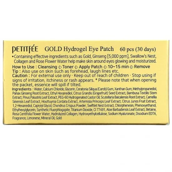 Petitfee Gold Hydrogel Eye Patch 60stk
